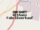 Anfahrt zum Althans Fabrikverkauf in Neustadt (Bayern)