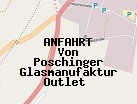 Anfahrt zum Von Poschinger Glasmanufaktur Outlet  in Frauenau (Bayern)