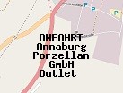Anfahrt zum Annaburg Porzellan GmbH Outlet  in Annaburg (Sachsen-Anhalt)