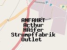 Anfahrt zum Arthur Höfer Strumpffabrik Outlet  in Wunsiedel (Bayern)