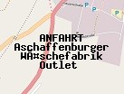 Anfahrt zum Aschaffenburger Wäschefabrik Outlet  in Mainaschaff (Bayern)