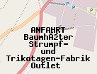 Anfahrt zum Baumhüter Strumpf- und Trikotagen-Fabrik Outlet  in Rheda (Nordrhein-Westfalen)