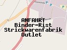 Anfahrt zum Binder-Rist Strickwarenfabrik Outlet  in Weiler-Simmerberg (Bayern)