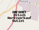 Anfahrt zum Ditsch Werksverkauf Outlet  in Oranienbaum (Sachsen-Anhalt)