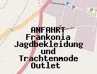 Anfahrt zum Frankonia Jagdbekleidung und Trachtenmode Outlet  in Mühlheim-Kärlich (Rheinland-Pfalz)