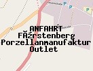 Anfahrt zum Fürstenberg Porzellanmanufaktur Outlet  in Fürstenberg (Niedersachsen)