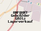 Anfahrt zum Gebrüder Götz Lagerverkauf in Würzburg (Bayern)
