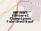 Anfahrt zum Käserei Champignon Fabrikverkauf in Lauben (Bayern)