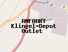 Anfahrt zum Klingel-Depot Outlet  in Pforzheim (Baden-Württemberg)