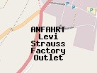 Anfahrt zum Levi Strauss Factory Outlet in Metzingen (Baden-Württemberg)