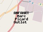 Anfahrt zum Marc Picard Outlet  in Wustermark (Brandenburg)