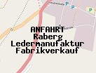 Anfahrt zum Raberg Ledermanufaktur Fabrikverkauf in Wustermark (Brandenburg)