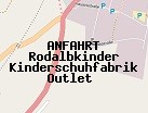 Anfahrt zum Rodalbkinder Kinderschuhfabrik Outlet  in Rodalben (Rheinland-Pfalz)