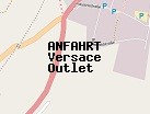 Anfahrt zum Versace Outlet  in Wertheim (Baden-Württemberg)